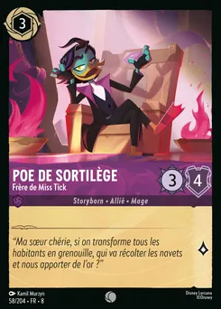 Poe De Sortilège - Frère de Miss Tick 58/204 — The Reign of Jafar
