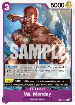 Ms. Monday EB01-035 — Memorial Collection