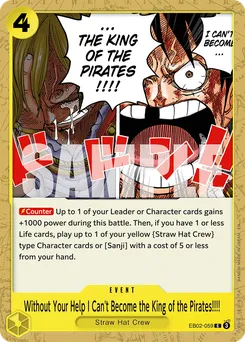 Without Your Help I Can't Become the King of the Pirates!!!! EB02-059 — Anime 25th Collection