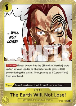 The Earth Will Not Lose! OP08-115 — Two Legends