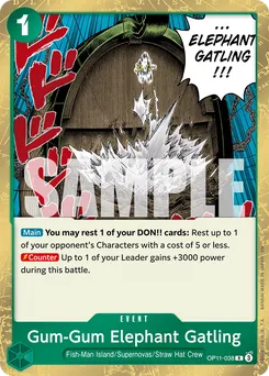 Gum-Gum Elephant Gatling OP11-038 — A Fist of Divine Speed