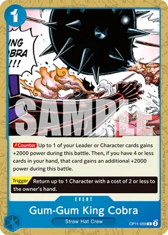Gum Gum King Cobra OP11-059 — A Fist of Divine Speed