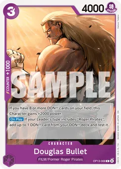Douglas Bullet OP13-068 — Carrying on his Will