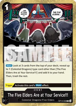 The Five Elders Are at Your Service!!! OP13-096 — Carrying on his Will