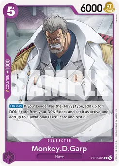 Monkey D. Garp OP16-075 — The Time of Battle