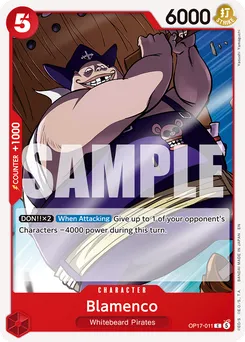 Blamenco OP17-011 — The World's Strongest Warriors