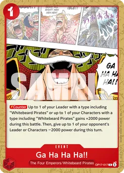 Ga Ha Ha Ha!! OP17-017 — The World's Strongest Warriors