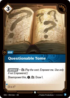 Questionable Tome VEN-054/166 — Vendetta