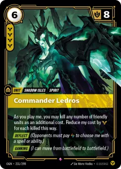 Commander Ledros OGN-231/298 — Origins