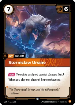 Stormclaw Ursine OGN-137/298 — Origins