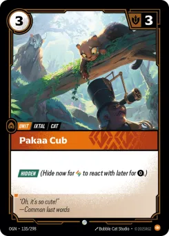 Pakaa Cub OGN-135/298 — Origins