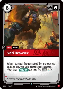 Yeti Brawler UNL-018/219 — Unleashed