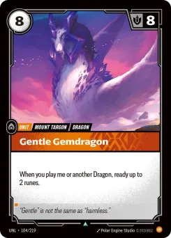 Gentle Gemdragon UNL-104/219 — Unleashed