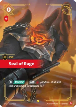Seal of Rage SFD-222/221 — Spiritforged