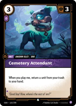 Cemetery Attendant OGN-165/298 — Origins