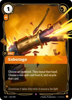 Sabotage OGN-156/298 — Origins