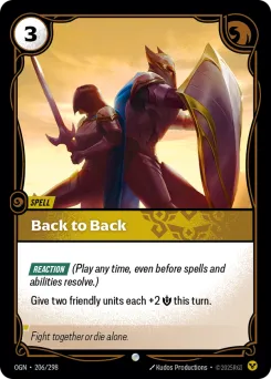 Back to Back OGN-206/298 — Origins