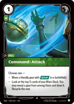 Command: Attack RAD-033/167 — Radiance