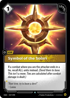 Symbol of the Solari OGN-227/298 — Origins
