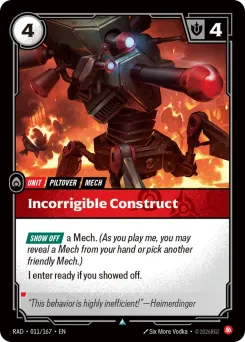 Incorrigible Construct RAD-011/167 — Radiance
