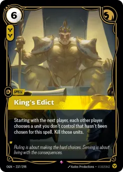 King's Edict OGN-237/298 — Origins