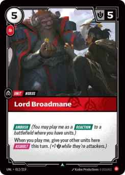 Lord Broadmane UNL-012/219 — Unleashed