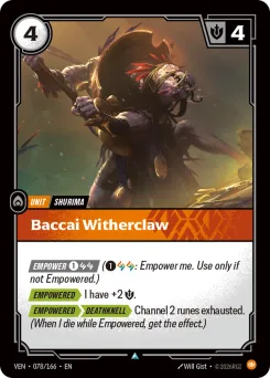 Baccai Witherclaw VEN-078/166 — Vendetta