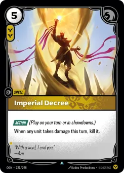 Imperial Decree OGN-221/298 — Origins