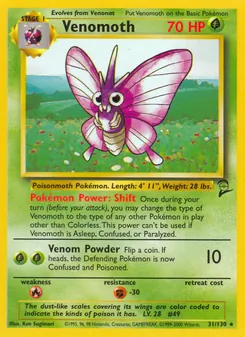 Venomoth 31/130 — Base Set 2