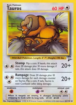 Tauros 62/130 — Base Set 2