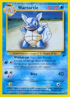 Wartortle 63/130 — Base Set 2