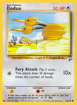 Doduo 72/130 — Base Set 2