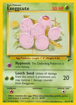 Exeggcute 74/130 — Base Set 2