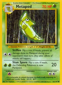 Metapod 81/130 — Base Set 2