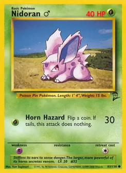 Nidoran♂ 83/130 — Base Set 2