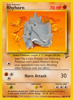 Rhyhorn 90/130 — Base Set 2
