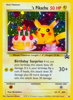 Pikachu de ________ 24/53 — Wizards Black Star Promos
