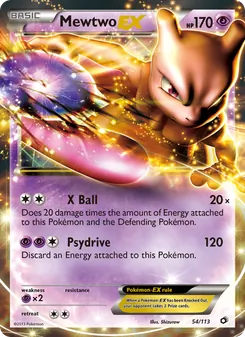 Mewtwo-EX 54/113 — Legendary Treasures