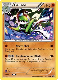 Gallade 81/113 — Legendary Treasures