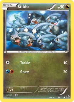 Gible 94/113 — Legendary Treasures