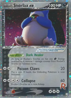Rocket's Snorlax ex 104/109 — Team Rocket Returns