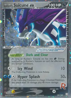 Rocket's Suicune ex 105/109 — Team Rocket Returns