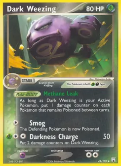 Dark Weezing 42/109 — Team Rocket Returns