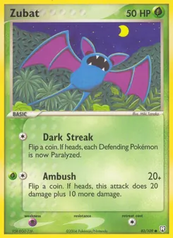 Zubat 82/109 — Team Rocket Returns