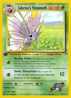 Sabrina's Venomoth 34/132 — Gym Heroes