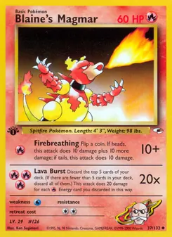 Blaine's Magmar 37/132 — Gym Heroes