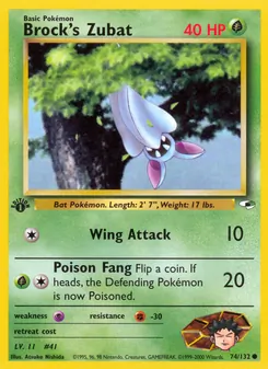 Brock's Zubat 74/132 — Gym Heroes