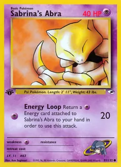 Sabrina's Abra 91/132 — Gym Heroes