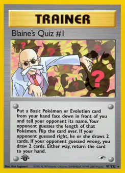 Blaine's Quiz #1 97/132 — Gym Heroes