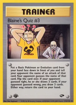 Blaine's Quiz #3 112/132 — Gym Challenge